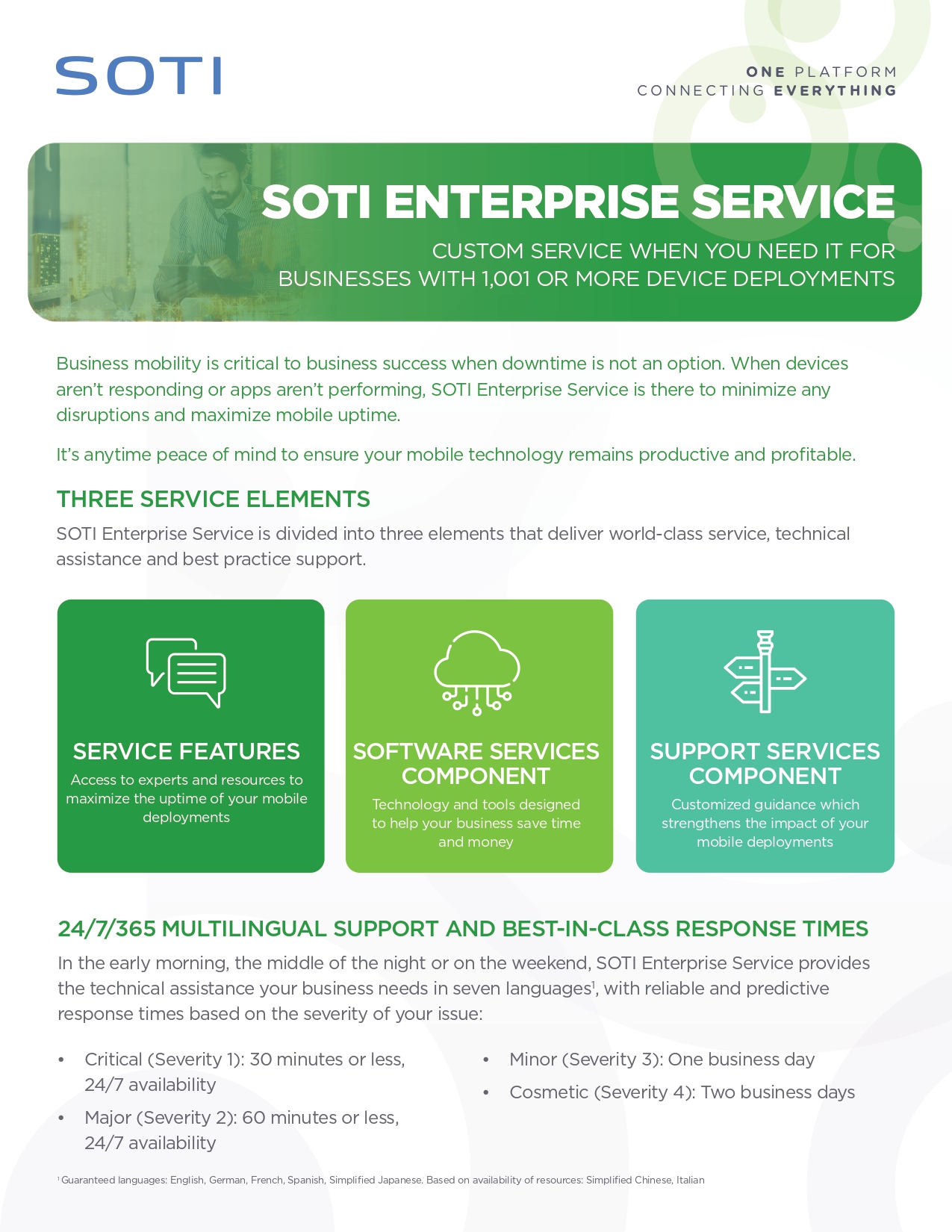 Download the SOTI Enterprise Service brochure